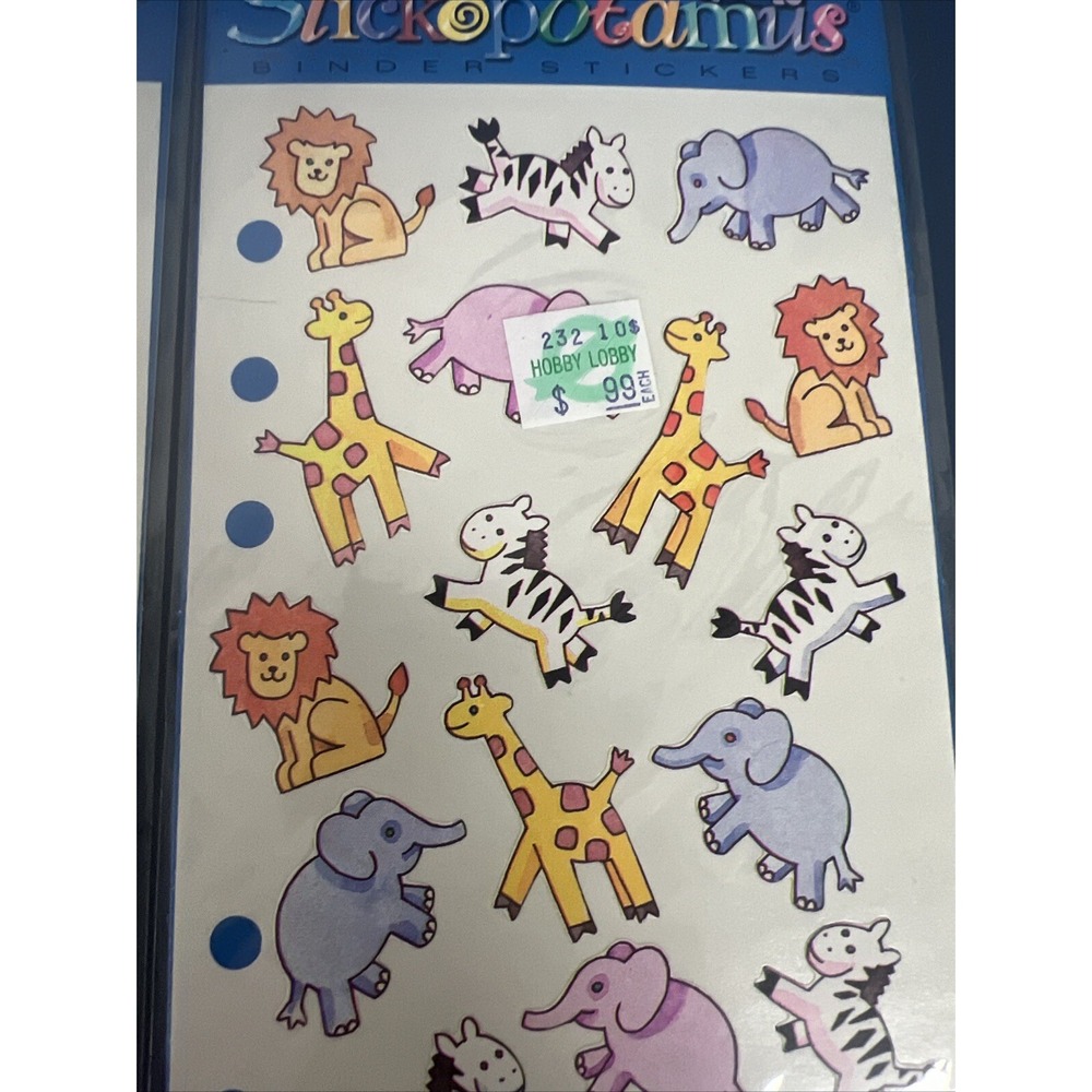 Lot Of 7 Stickopotamus Binder Stickers Numbers Africa Animals Transportation New - Picture 8 of 9